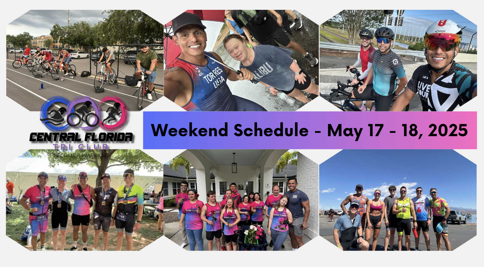 CFL Tri Club Weekend Training Schedule: May 17-18, 2025